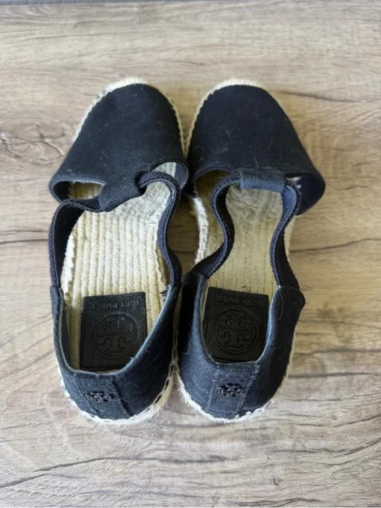 Tory Burch Women’s Catalina 3 Black Canvas Espadrille Slip-On size 9.5 - Picture 9 of 11